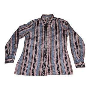 Vintage Wrangler Button Up Shirt Size 15/16 Women's Long Sleeve Wester Cowgirl